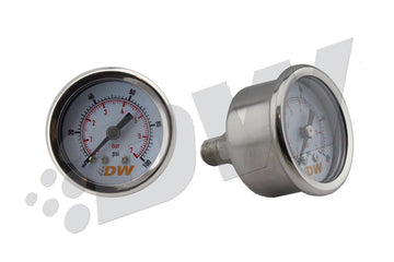 DeatschWerks Medidor de presión de combustible mecánico 0-100 PSI 1/8 pulg. NPT