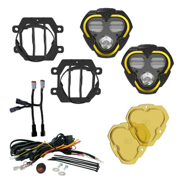 Luces antiniebla SAE de modo dual KC HiLiTES FLEX ERA 3 - Kit maestro de 2 luces para Subaru Crosstrek/Forester