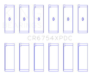 King Toyota 2JZGE 2JZGTE 24v (Size Standard - Predoweled for Alum Rods) Performance Rod Bearing Set