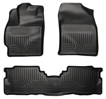 Husky Liners 2012 Toyota Prius v WeatherBeater Combo Revestimientos de piso negros