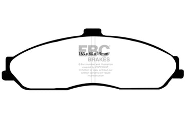 EBC 03-04 Cadillac XLR 4.6 Pastillas de freno delanteras Redstuff