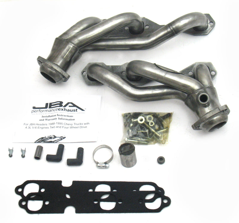 JBA 88-95 GM Truck 4.3L V6 w/o A.I.R. Injection 1-1/2in Primary Raw 409SS Cat4Ward Header