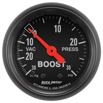 Autometro Serie Z 52mm 30 In Hg.-Vac. / Impulso de 30 PSI / Vacuómetro