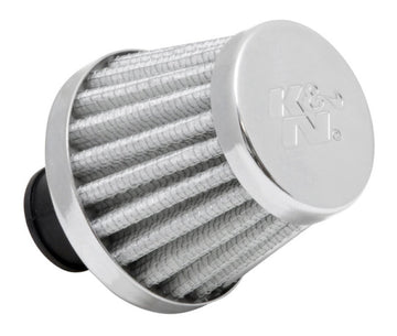 Filtro de ventilación del cárter con base de goma K&amp;N de 2 pulgadas de diámetro exterior x 0,375 pulgadas de diámetro interior de brida x 1,75 pulgadas de alto - Blanco