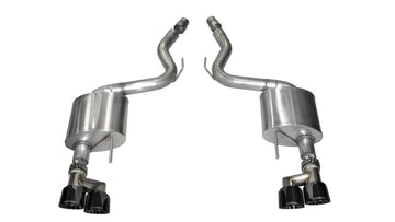 Corsa 15-16 Ford Mustang GT 5.0 3 pulgadas Eje trasero Escape Negro Quad Tips (Sport)