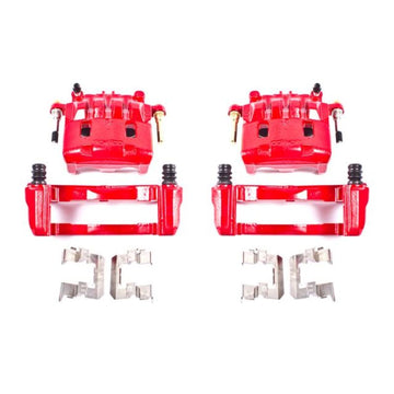 Power Stop 16-17 Subaru Crosstrek Pinzas delanteras rojas con soportes - Par