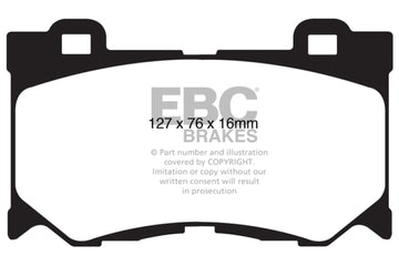 EBC 08-13 Infiniti FX50 5.0 Pastillas de freno delanteras Redstuff