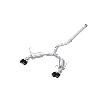 MBRP 2022+ Subaru WRX Escape de perfil de calle con puntas de fibra de carbono cuádruple trasero dividido doble con respaldo de gato de 3 pulgadas