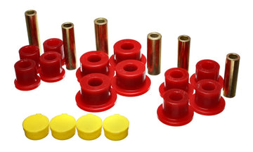 Energy Suspensión 02-05 Dodge Ram 1500 2WD Juego de bujes de resorte trasero rojo
