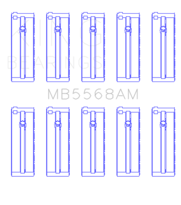 Juego de cojinetes principales del cigüeñal King Honda D16A/Y/Z H22A4 F23A (tamaño STD)