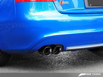 Sistema de escape AWE Tuning Audi B8 S5 4.2L Track Edition - Puntas en negro diamante