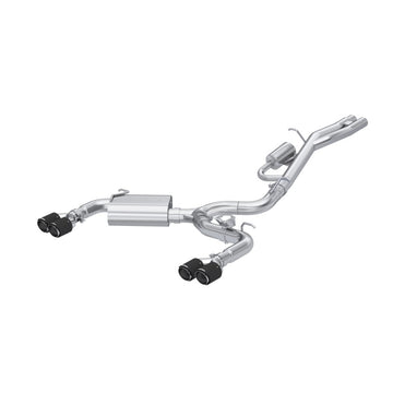 MBRP 2017-2020 Audi RS3 Escape Cat-Back de 3 pulgadas, doble división trasera con puntas de fibra de carbono