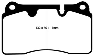 EBC 06-09 Volkswagen Touareg 3.6 (2 pin holes at top of backplate) Ultimax2 Front Brake Pads