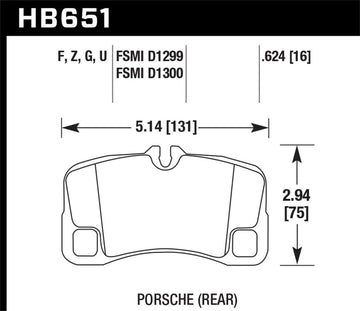 Hawk 07-08 Porsche 911 Turbo/911 GT3/911 GT3 CUP Pastillas de freno traseras de cerámica para calle