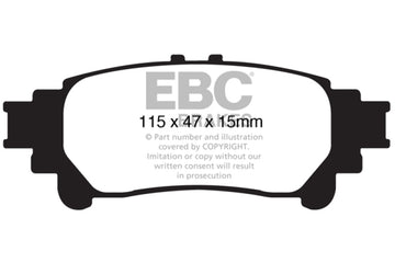 EBC 13+ Lexus GS350 3.5 RWD Pastillas de freno traseras Redstuff