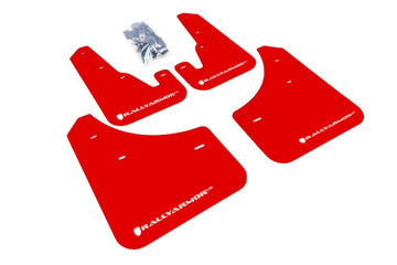 Rally Armor 04-09 Mazda3/Speed3 Guardabarros rojo UR con logotipo blanco