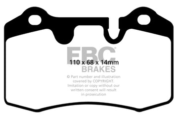 EBC 04-12 Aston Martin DB9 5.9 Pastillas de freno traseras Redstuff