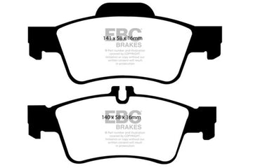 EBC 04-06 Mercedes-Benz CL500 5.0 Pastillas de freno traseras Yellowstuff