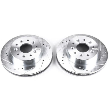 Power Stop 63-82 Chevrolet Corvette Front Evolution Rotores perforados y ranurados - Par