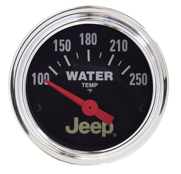 Autometer Jeep 52mm 100-250 Deg F Medidor electrónico de temperatura del agua de barrido corto