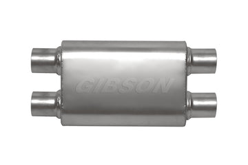 Silenciador Gibson CFT Superflow Dual/Dual Oval - 4x9x18in/3in Entrada/3in Salida - Inoxidable