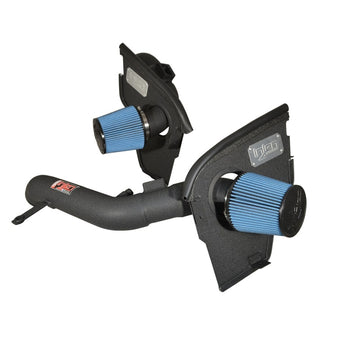 Injen 2015 M3/M4 3.0L Twin Turbo Wrinkle Negro Ram corto 2 piezas. Sistema de admisión con tecnología MR