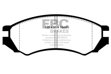 EBC 91-93 Nissan NX 2.0 (ABS) Pastillas de freno delanteras Redstuff