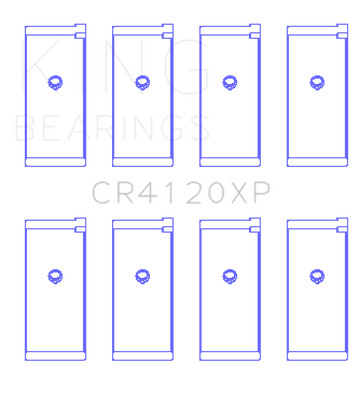 King Mitsubishi 4G63/4G64 7 Bolt 2nd Gen DSM and EVO I-IX (Size 0.25mm) Performance Rod Bearing Set