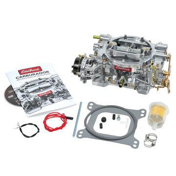 Edelbrock Carburador Performer Series 4 barriles 600 CFM Estrangulador eléctrico Acabado satinado