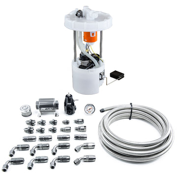 DeatschWerks 06-11 Honda Civic Si K20 DW400 Módulo de bomba y kit de retorno con líneas de combustible CPE