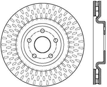 StopTech 12-13 Jeep SRT8 Rotor de freno deportivo ranurado delantero derecho
