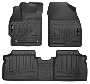 Husky Liners 2015 Toyota Prius WeatherBeater Revestimientos negros para el piso del asiento delantero y segundo