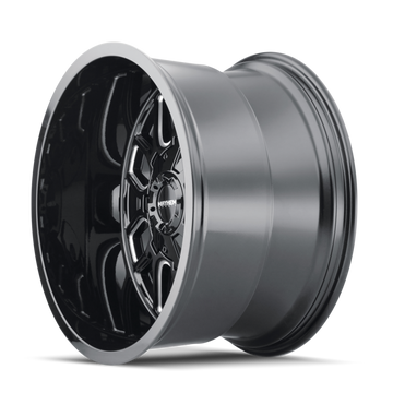 Mayhem 8107 Cogent 20x10 / 5x127 BP / -19mm Offset / 87.1mm Buje Negro con rueda de radios fresados
