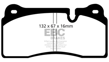 Pastillas de freno traseras EBC 08-17 Audi R8 / 04-14 Lamborghini Gallardo Redstuff