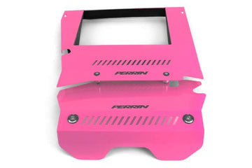 Perrin 2015+ Subaru WRX Kit de cubierta del motor (cubierta del intercooler + cubierta de polea) - Hyper Pink