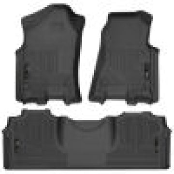 Husky Liners 19-21 RAM 2500/3500 Mega Cab Weatherbeater Revestimientos de piso para asiento delantero y segundo, color negro
