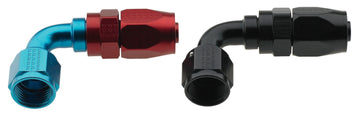 Fragola -4AN x ​​extremo de manguera Pro-Flow de 90 grados - Negro