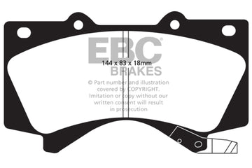 EBC 08+ Lexus LX570 5.7 Pastillas de freno delanteras extra resistentes