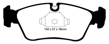EBC 99-02 BMW Z3 2.5 Pastillas de freno delanteras Redstuff