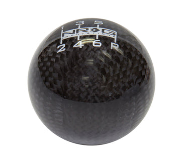 Perilla de cambio estilo bola universal NRG - Fibra de carbono negra (patrón de 6 velocidades)