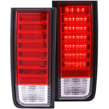 ANZO 2003-2009 Hummer H2 LED Taillights Red/Clear