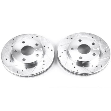 Power Stop 91-95 Toyota MR2 Front Evolution - Rotores perforados y ranurados - Par