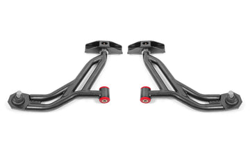 BMR 10-14 Ford Mustang / Shelby GT500 Non-Adj. Lower A-Arms (Poly/Delrin) - Black Hammertone