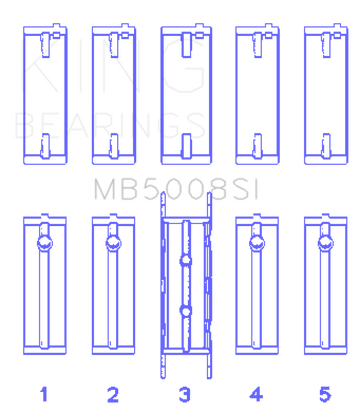 King Engine Bearings Performance Ford ZETEC 1.6L/1.8L/2.0L Main Race Bearing Set