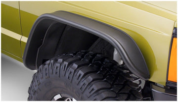Bushwacker 84-01 Jeep Cherokee bengalas estilo plano 2 piezas - negro