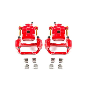 Power Stop 08-15 Toyota Sequoia Pinzas traseras rojas con soportes - Par
