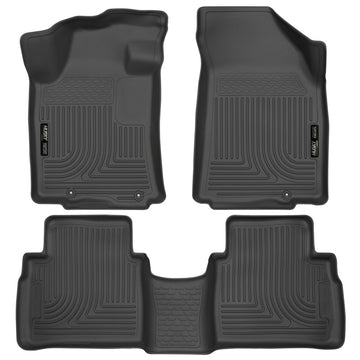 Husky Liners Nissan Maxima WeatherBeater 2016 Revestimientos de piso negros para la parte delantera y la segunda fila