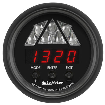 Autometer Serie Z Tacómetro digital de 2-1/16 pulgadas 16000 RPM con luz de cambio LED
