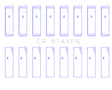 King Engine Bearings Ford 351ci 5.8L 16V (Size STDX Oversized) Connecting Rod Bearing Set