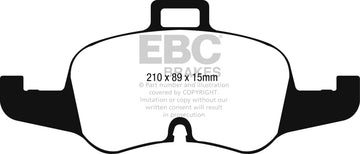EBC 2016+ Audi TTS Quattro 2.0L Turbo Redstuff Pastillas de freno delanteras